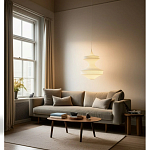 Подвесной вязаный белый светильник «Моника» варинант исполнения - 3 | Loft Concept во Владивостоке