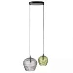 Подвесной светильник каскадный с 2-мя рельефными плафонами Cascade with Relief Lampshades варинант исполнения - 1 | Loft Concept во Владивостоке