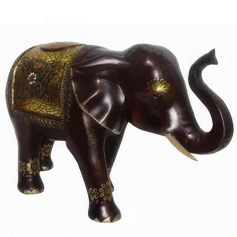 Статуэтка в виде слона Golden Elephant Коричневый Золотой Статуэтка в виде слона Golden Elephant Коричневый Золотой во Владивостоке | Loft Concept