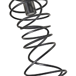 Подвесной светильник светодиодный из металла со спиральным декоративным элементом черный Metal Spiral варинант исполнения - 5 | Loft Concept во Владивостоке