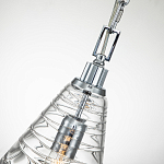 Подвесной светильник с прозрачным рельефным стеклянным плафоном в форме конуса Feiss варинант исполнения - 5 | Loft Concept во Владивостоке