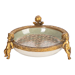 Чаша фарфоровая на бронзовых ножках в виде ангелов Porcelain Angels of Paradise варинант исполнения - 1 | Loft Concept во Владивостоке