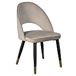 Стул велюровый серо-бежевый Schelde Gray Beige варинант исполнения - 2 | Loft Concept во Владивостоке