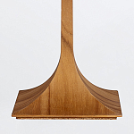 Настольная лампа со скошенным конусовидным абажуром и фигурной ножкой в цвете тик Accord Lighting варинант исполнения - 5 | Loft Concept во Владивостоке