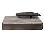 Столик журнальный квадратный  с полкой Sculptural Marble Accent с мрамором  варинант исполнения - 1 | Loft Concept во Владивостоке