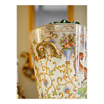 Кашпо с растительным и животным орнаментом на бронзовых ножках Turquoise Blooming Garden варинант исполнения - 7 | Loft Concept во Владивостоке