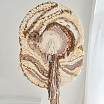 Овальный Современный Гобелен Абстракция в бежевых тонах Shallow варинант исполнения - 1 | Loft Concept во Владивостоке