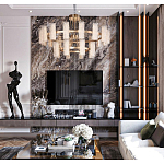 Люстра двухъярусная круглая с текстурными цилиндрическими плафонами Glimpse варинант исполнения - 10 | Loft Concept во Владивостоке