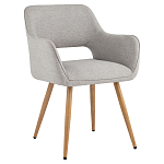 Стул в рогожке серого цвета NEASAN STOOL варинант исполнения - 1 | Loft Concept во Владивостоке