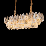 Люстра овальная с многослойными белыми и прозрачными подвесками Character Chandelier варинант исполнения - 5 | Loft Concept во Владивостоке