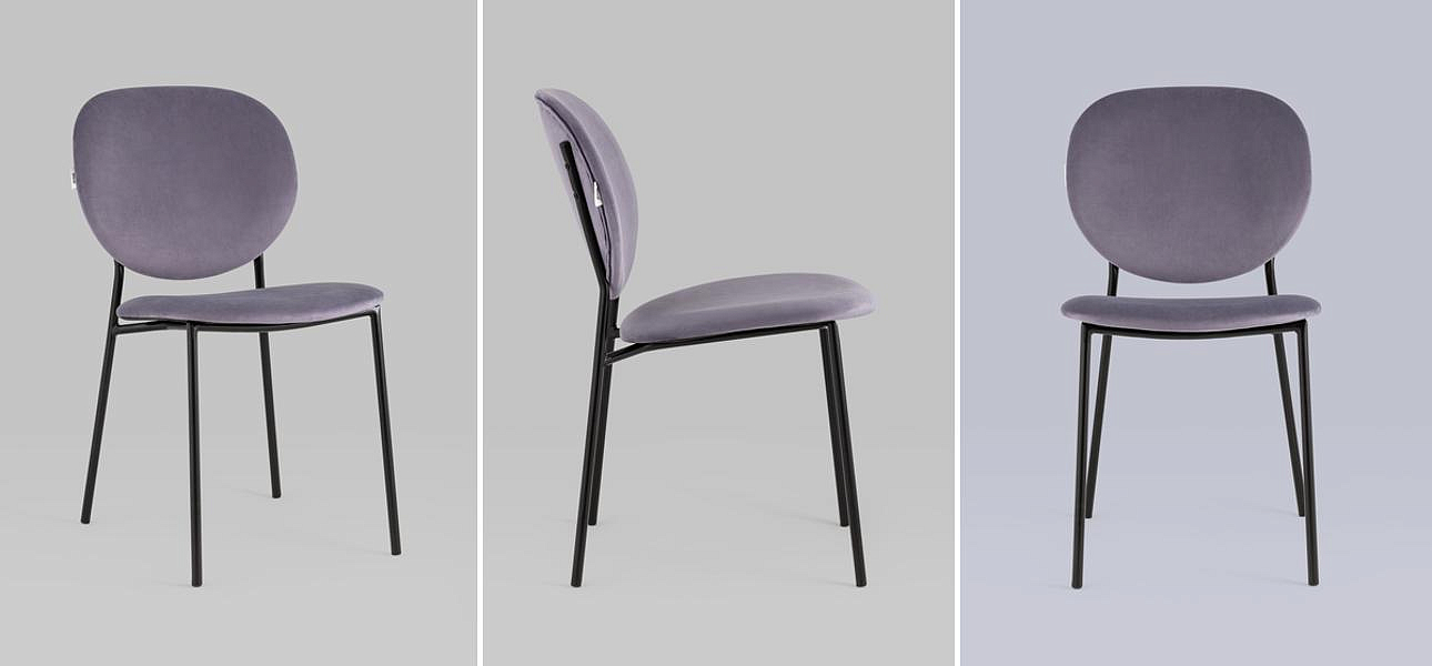 Стул Stanley Chair Пыльно-Сиреневый Велюр Стул Stanley Chair Пыльно-Сиреневый Велюр - Loft-Concept во Владивостоке