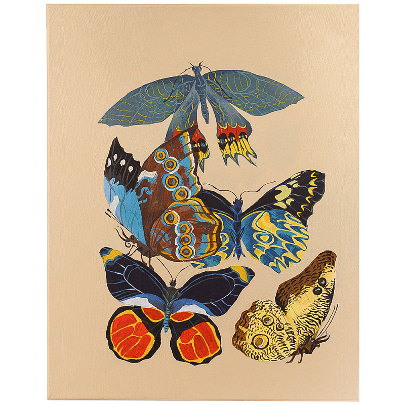 Картина Бабочки The Beauty of Butterflies Бежевый Мульти Картина Бабочки The Beauty of Butterflies Бежевый Мульти во Владивостоке | Loft Concept