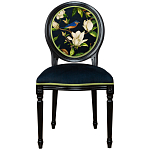 Стул чёрный из натурального бука с изображением птица в саду Blooming Magnolias варинант исполнения - 1 | Loft Concept во Владивостоке