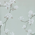 Обои ручная роспись Magnolia Canopy Original Colourway on Adam Grey dyed silk варинант исполнения - 1 | Loft Concept во Владивостоке