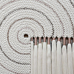 Художественный Гобелен Макраме White Disk Harmony варинант исполнения - 1 | Loft Concept во Владивостоке