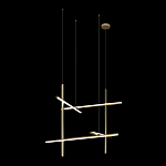 Люстра с 6-ю  пересекающимися цилиндрическими плафонами на тонких тросах Trumpet tube варинант исполнения - 7 | Loft Concept во Владивостоке
