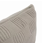 Подушка из хлопка рельефной вязки серого цвета Eden Line варинант исполнения - 2 | Loft Concept во Владивостоке