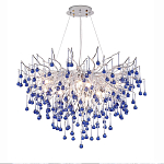 Люстра с синими стеклянными подвесками в форме капель FAIRYTREE Light варинант исполнения - 5 | Loft Concept во Владивостоке