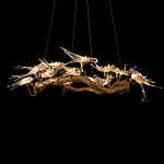 Люстра подвесная с прозрачными стеклянными птичками на ветвях Диаметр 100 см Serip Voa варинант исполнения - 7 | Loft Concept во Владивостоке