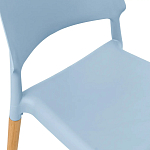 Пластиковый стул на ножках из массива бука Ferret Blue варинант исполнения - 4 | Loft Concept во Владивостоке