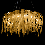 Люстра круглая подвесная с металлическими дугами и длинными цепочками 80 см Atlantis Chain варинант исполнения - 16 | Loft Concept во Владивостоке