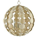 Люстра в форме шара с декором из круглых декоративных элементов Texture Discs варинант исполнения - 2 | Loft Concept во Владивостоке