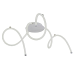 Люстра белого цвета с тремя изогнутыми светодиоидными плафонами Luke Lampco Tracer Lamp варинант исполнения - 1 | Loft Concept во Владивостоке