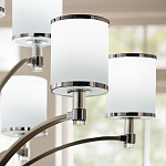 Люстра с белыми стеклянными плафонами в форме цилиндра Feiss варинант исполнения - 10 | Loft Concept во Владивостоке