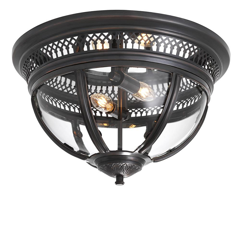 Потолочный светильник Ceiling Lamp Residential Bronze Темная бронза Прозрачное Стекло Потолочный светильник Ceiling Lamp Residential Bronze Темная бронза Прозрачное Стекло во Владивостоке | Loft Concept