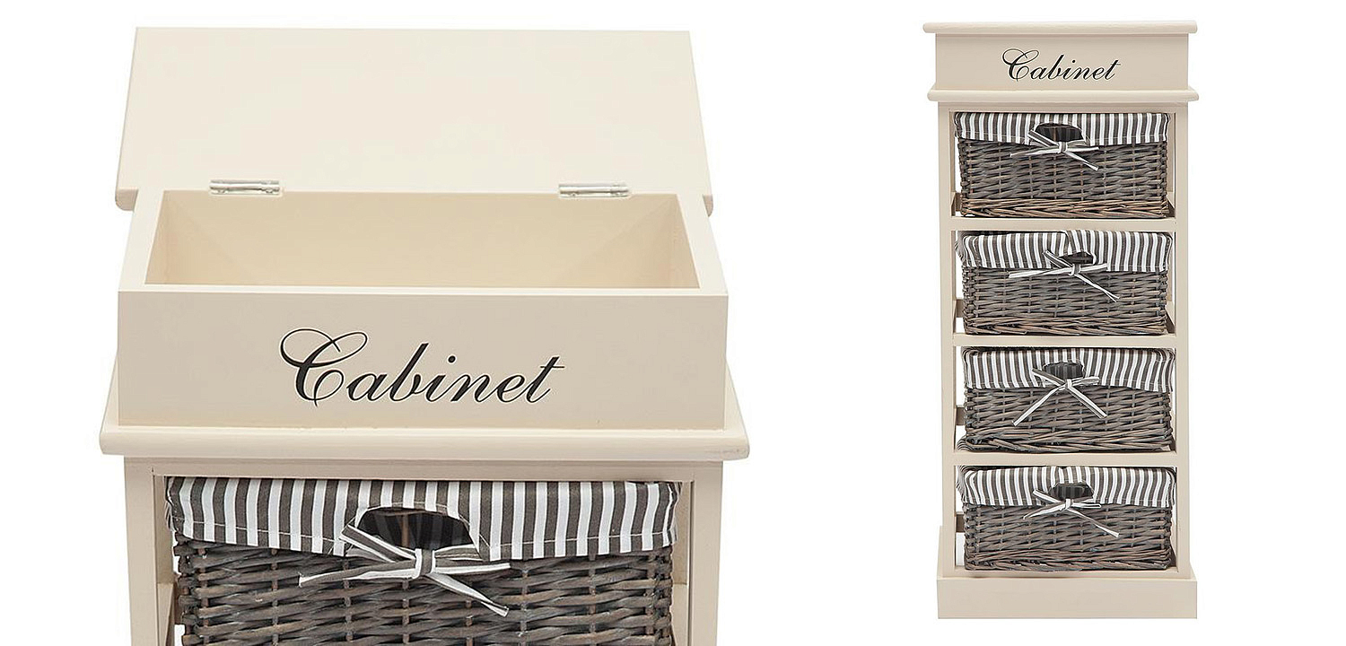 Тумба с 4 корзинами Provence Butter White 4 Boxes - Loft-Concept во Владивостоке