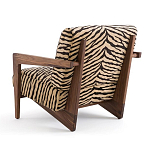 Кресло с обивкой из шенилла с тигровым принтом Tiger Chair варинант исполнения - 3 | Loft Concept во Владивостоке