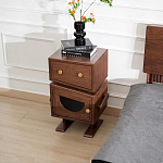 Тумбочка прикроватная с ящиком и дверцей Робот Robot Desk варинант исполнения - 3 | Loft Concept во Владивостоке