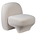 Кресло без подлокотников с обивкой из белой ткани букле Pacification варинант исполнения - 1 | Loft Concept во Владивостоке