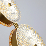  Подвесной светильник с плафонами из рельефного стекла Peony Glass Bronze Two варинант исполнения - 4 | Loft Concept во Владивостоке