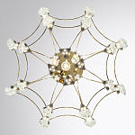 Люстра подвесная из металла с хрустальными подвесками прозрачного цвета Quasar 41 варинант исполнения - 4 | Loft Concept во Владивостоке