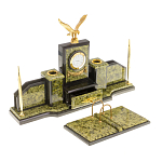 Настольный письменный набор из змеевика  и бронзы с декором в виде орла в подарочной упаковке Successful Leader варинант исполнения - 2 | Loft Concept во Владивостоке