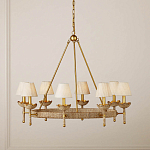 Люстра из кованого железа с отделкой плетеной веревкой и сусальным золотом Parisian Style варинант исполнения - 4 | Loft Concept во Владивостоке