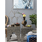 Блюдо черного цвета из фрафора на бронзовых ножках Eden Garden porcelain and bronze варинант исполнения - 6 | Loft Concept во Владивостоке