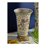 Ваза из фарфора на бронзовом основании Turquoise Blooming Garden варинант исполнения - 5 | Loft Concept во Владивостоке