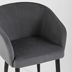 Мягкое кресло на металлических ножках Shaggy Dark Grey варинант исполнения - 5 | Loft Concept во Владивостоке