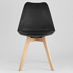 Стул с основой из пластика и мягким сиденьем Arvika Black варинант исполнения - 2 | Loft Concept во Владивостоке