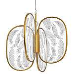 Люстра с гравировкой на акриловых плафонах Gravyura Bronze D 50 см варинант исполнения - 1 | Loft Concept во Владивостоке