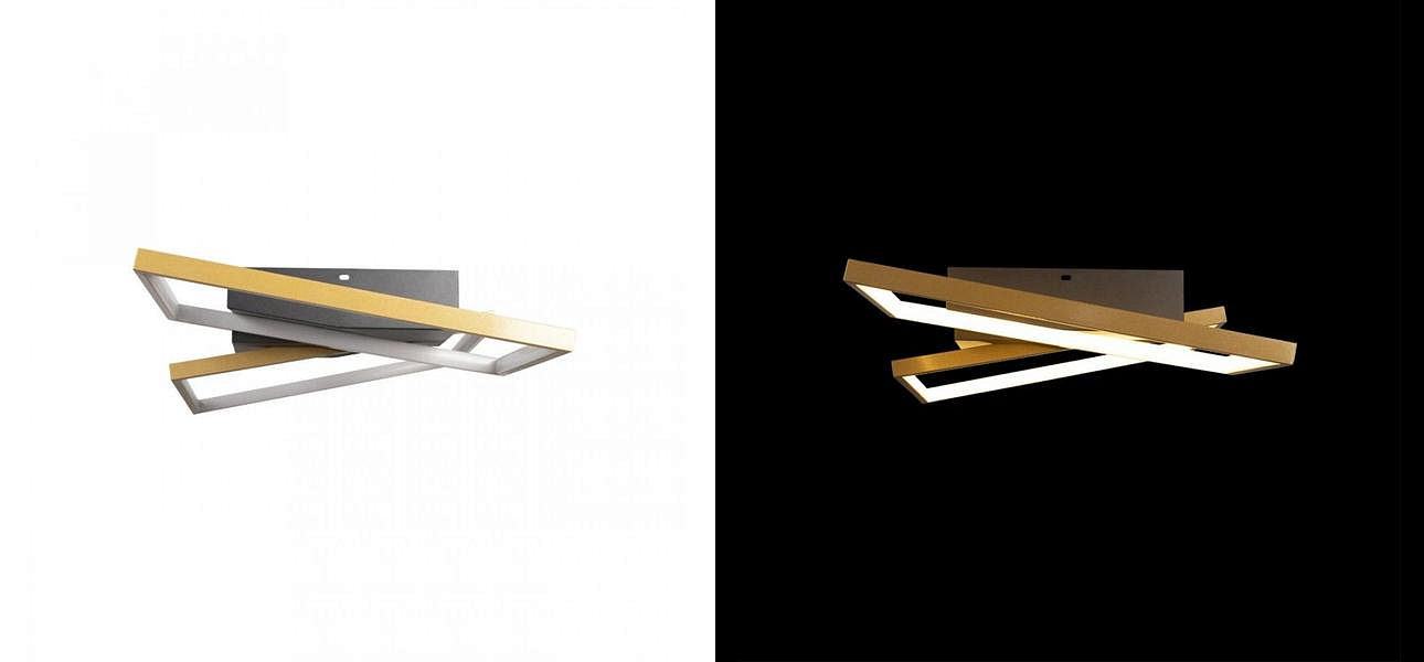 Потолочный светильник Black square and rectangle Gold Потолочный светильник Black square and rectangle Gold - Loft-Concept во Владивостоке