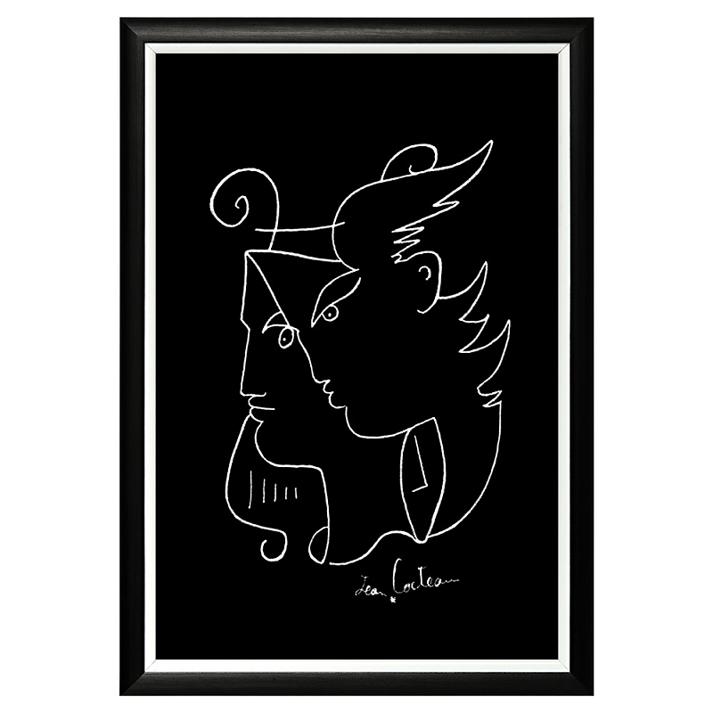 Постер White Silhouette Orpheus Poster Черный Белый Постер White Silhouette Orpheus Poster Черный Белый во Владивостоке | Loft Concept