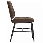 Стул с темно-коричневой обивкой из экокожи Benderson варинант исполнения - 2 | Loft Concept во Владивостоке