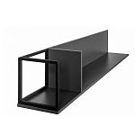 Полка навесная открытая цвета графит Strict Lines  варинант исполнения - 5 | Loft Concept во Владивостоке