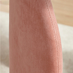 Обеденный стол со стеклянной столешницей и розовыми ножками с тканевой обивкой Wrigley варинант исполнения - 2 | Loft Concept во Владивостоке