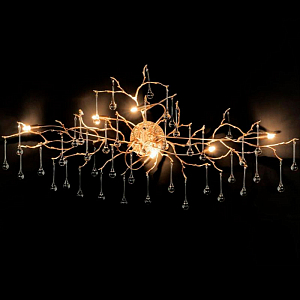 Бра Crystal Drops Gold 6 ламп