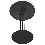 Стол журнальный круглый с бежевой столешницей из стекла Beige Marble варинант исполнения - 5 | Loft Concept во Владивостоке