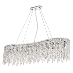 Люстра подвесная вытянутой формы с хрустальными подвесками Ludivine Lighting варинант исполнения - 1 | Loft Concept во Владивостоке
